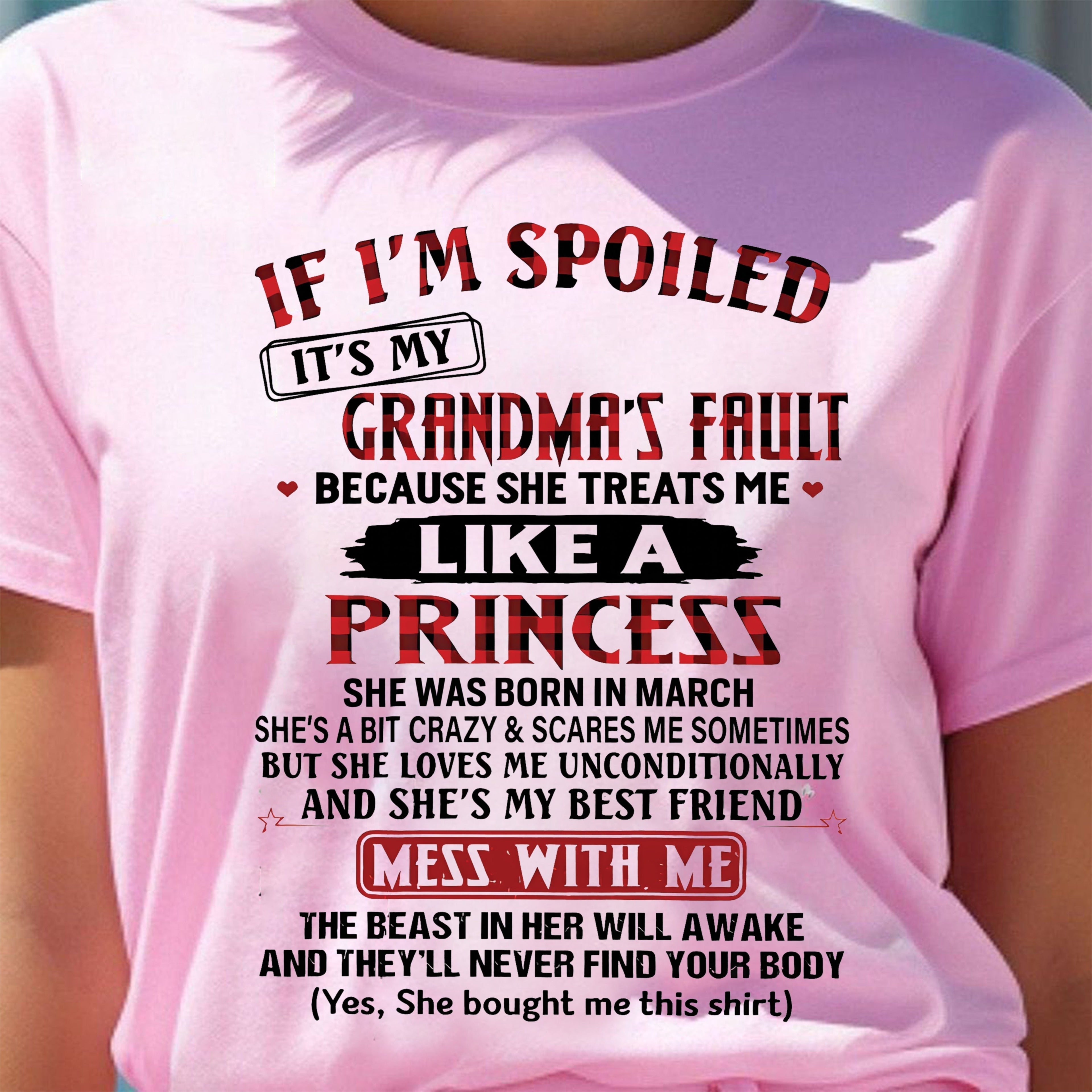 Granddaughter Gift – Spoiled by Grandma T-Shirt