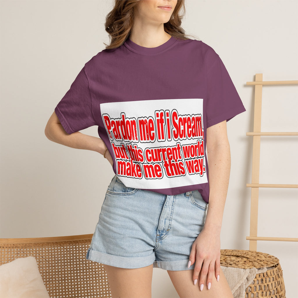 Pardon Me If I Scream — Distressed Streetwear Graphic Tee