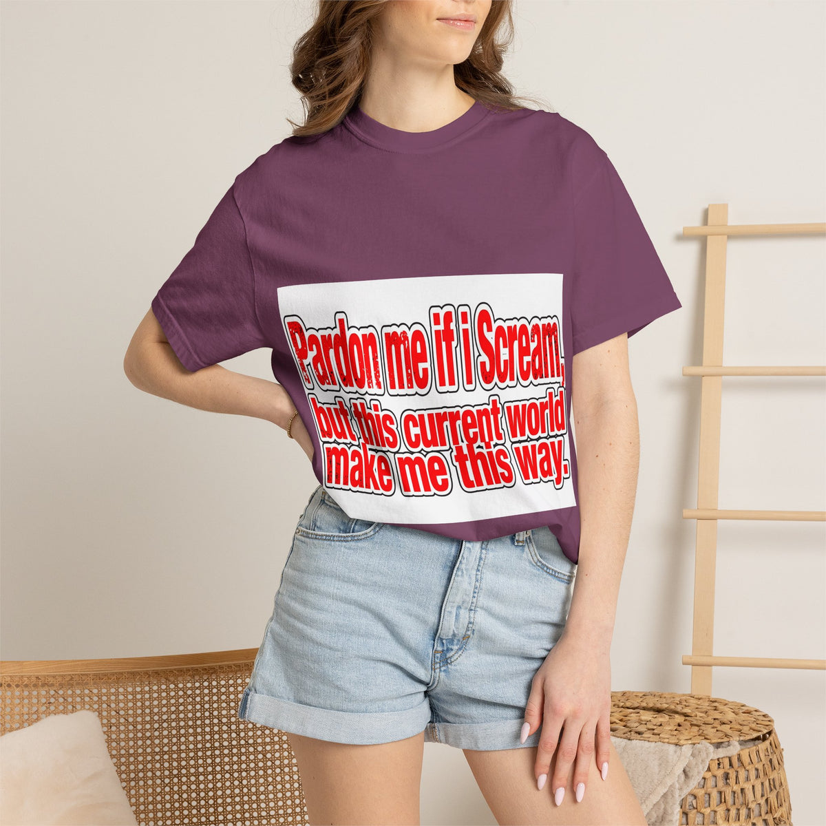 Pardon Me If I Scream — Distressed Streetwear Graphic Tee
