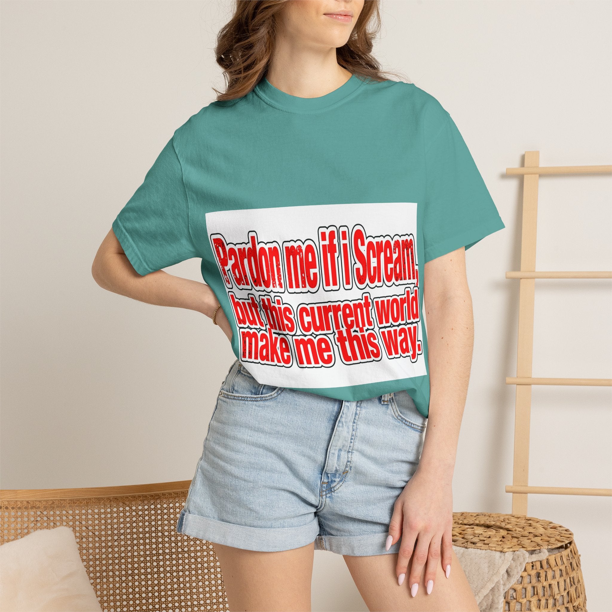 Pardon Me If I Scream — Distressed Streetwear Graphic Tee