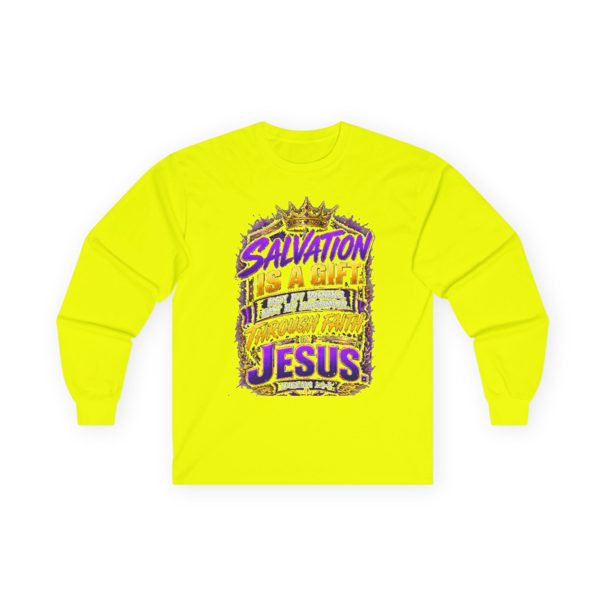 Salvation Is a Gift Through Jesus — Acts 4:12 Long-Sleeve Tee