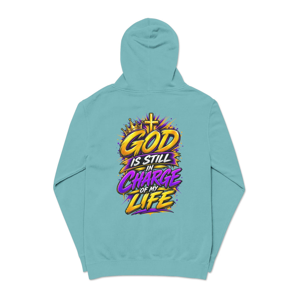 God Is Still in Charge — Pigment-Dyed Faith Hoodie