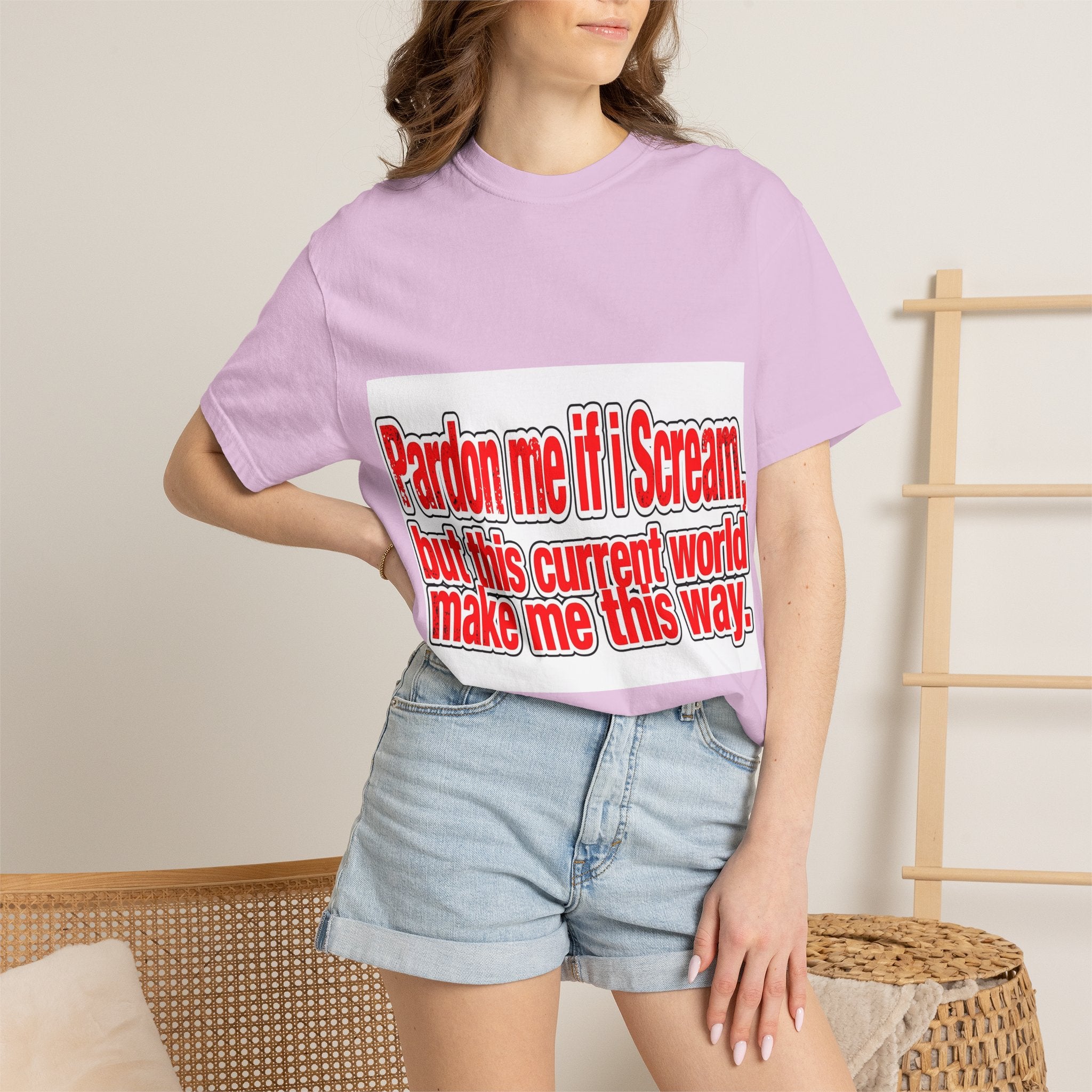 Pardon Me If I Scream — Distressed Streetwear Graphic Tee