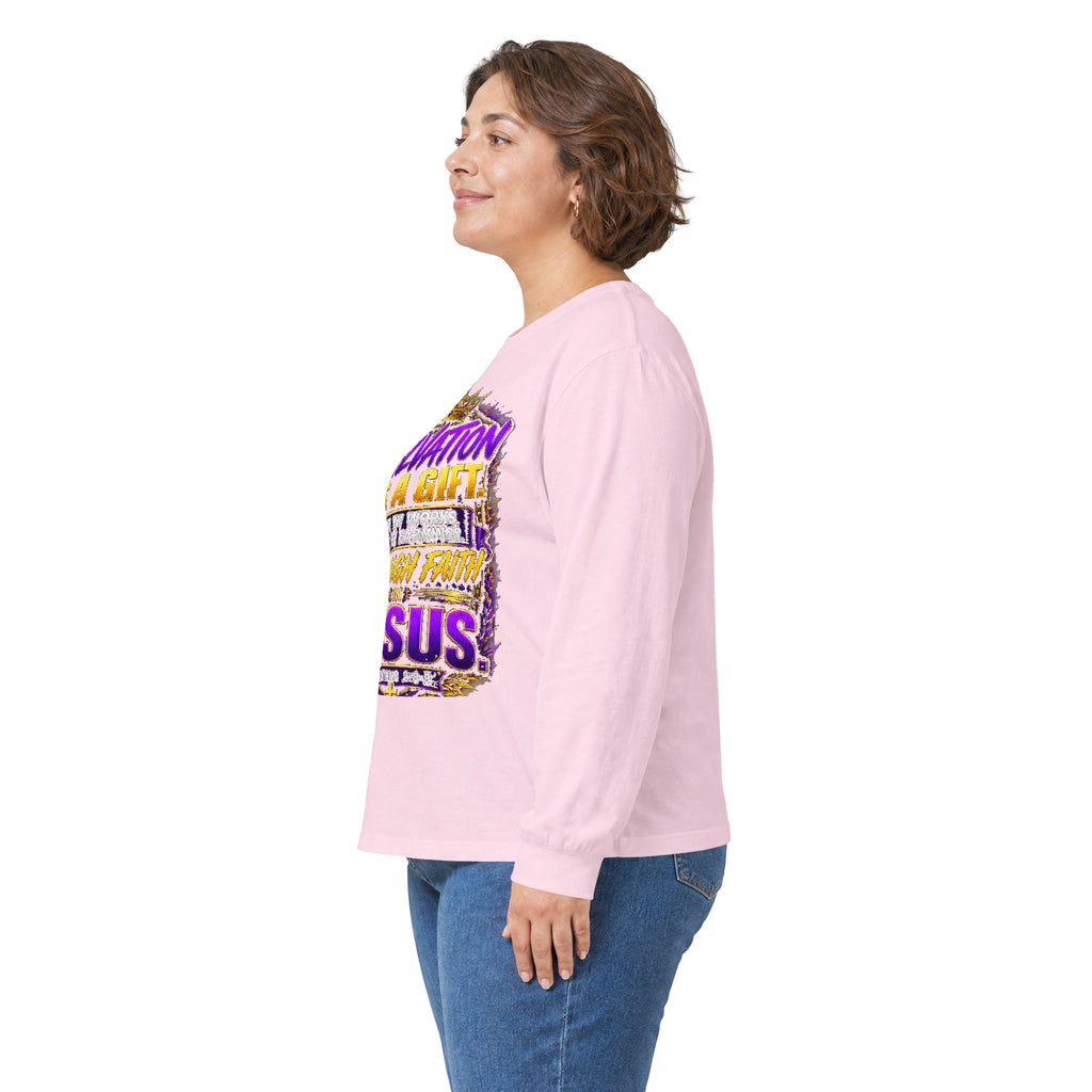 Salvation Is a Gift Through Jesus — Acts 4:12 Long-Sleeve Tee