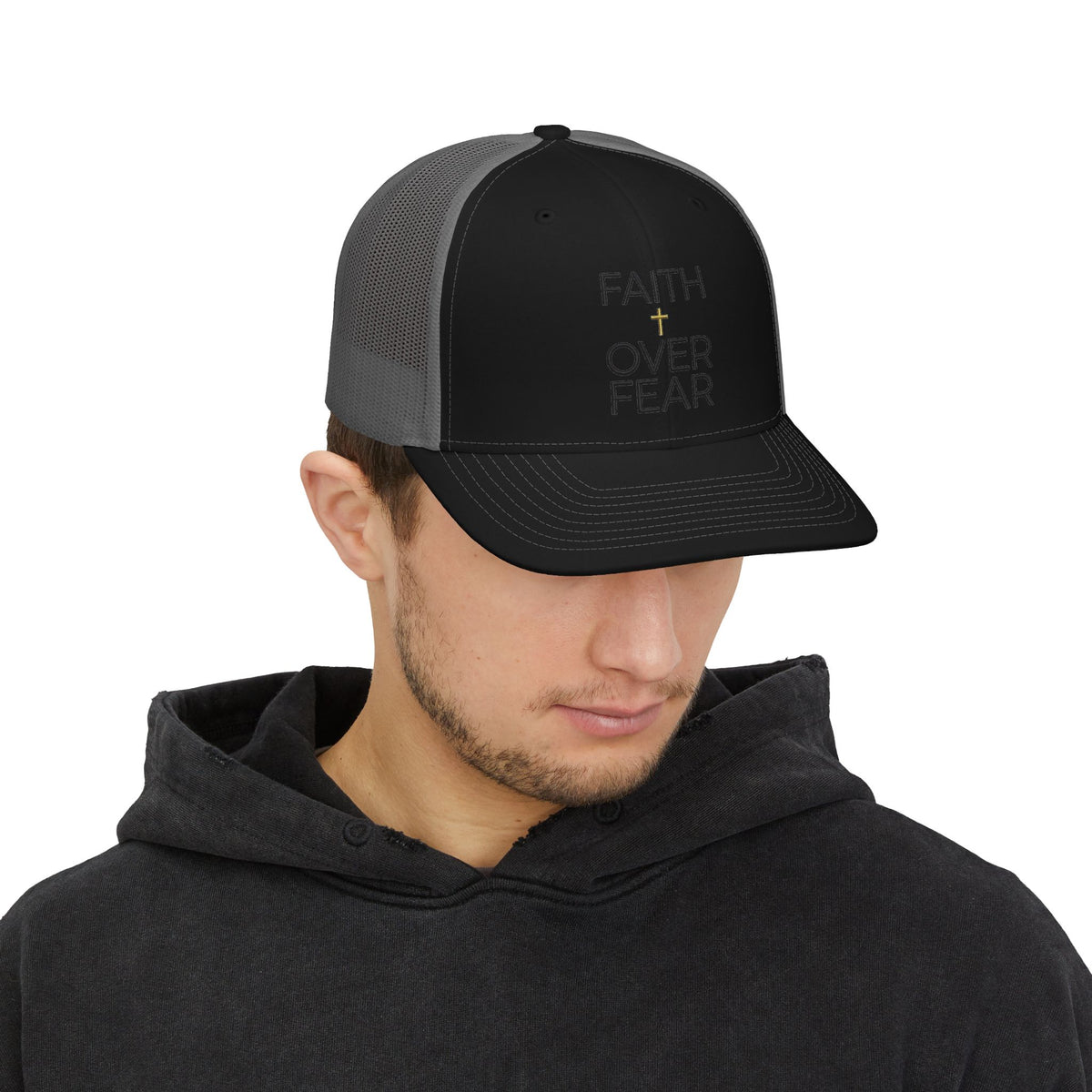 Faith Over Fear Snapback Trucker Cap