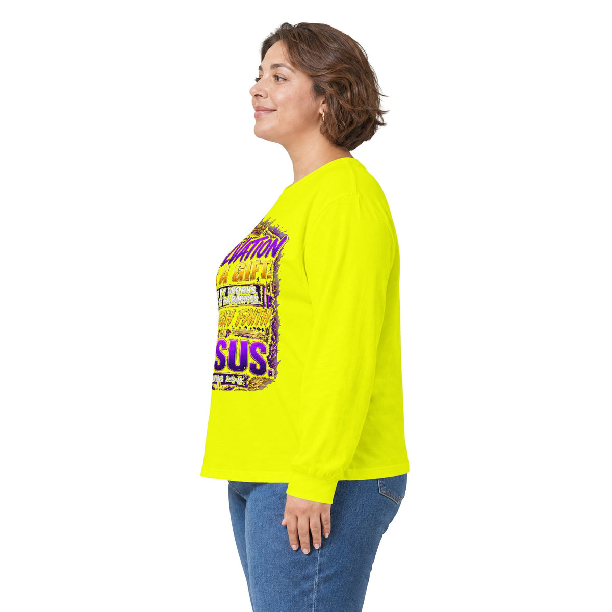 Salvation Is a Gift Through Jesus — Acts 4:12 Long-Sleeve Tee