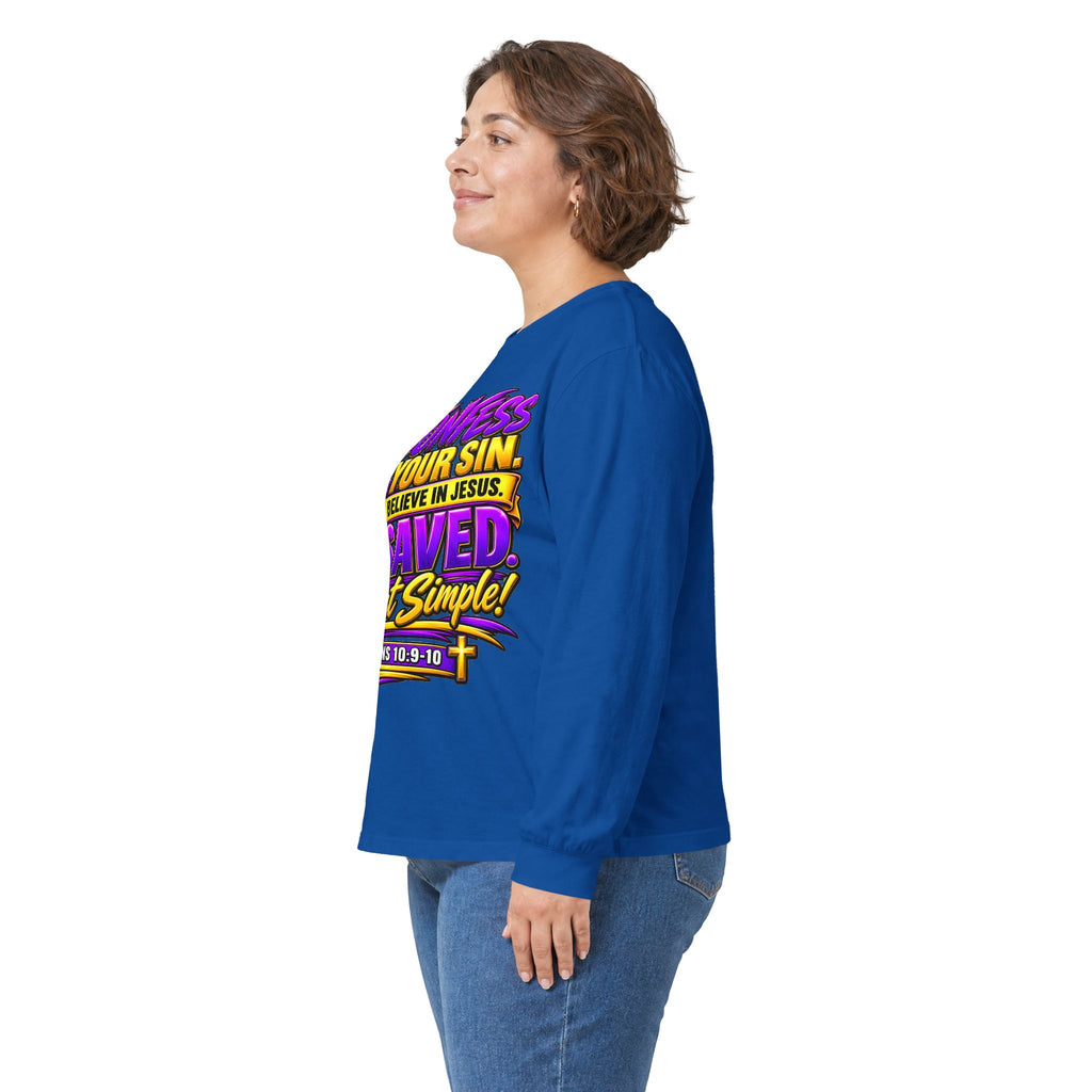 Confess & Be Saved — Acts 4:12 Long-Sleeve Tee