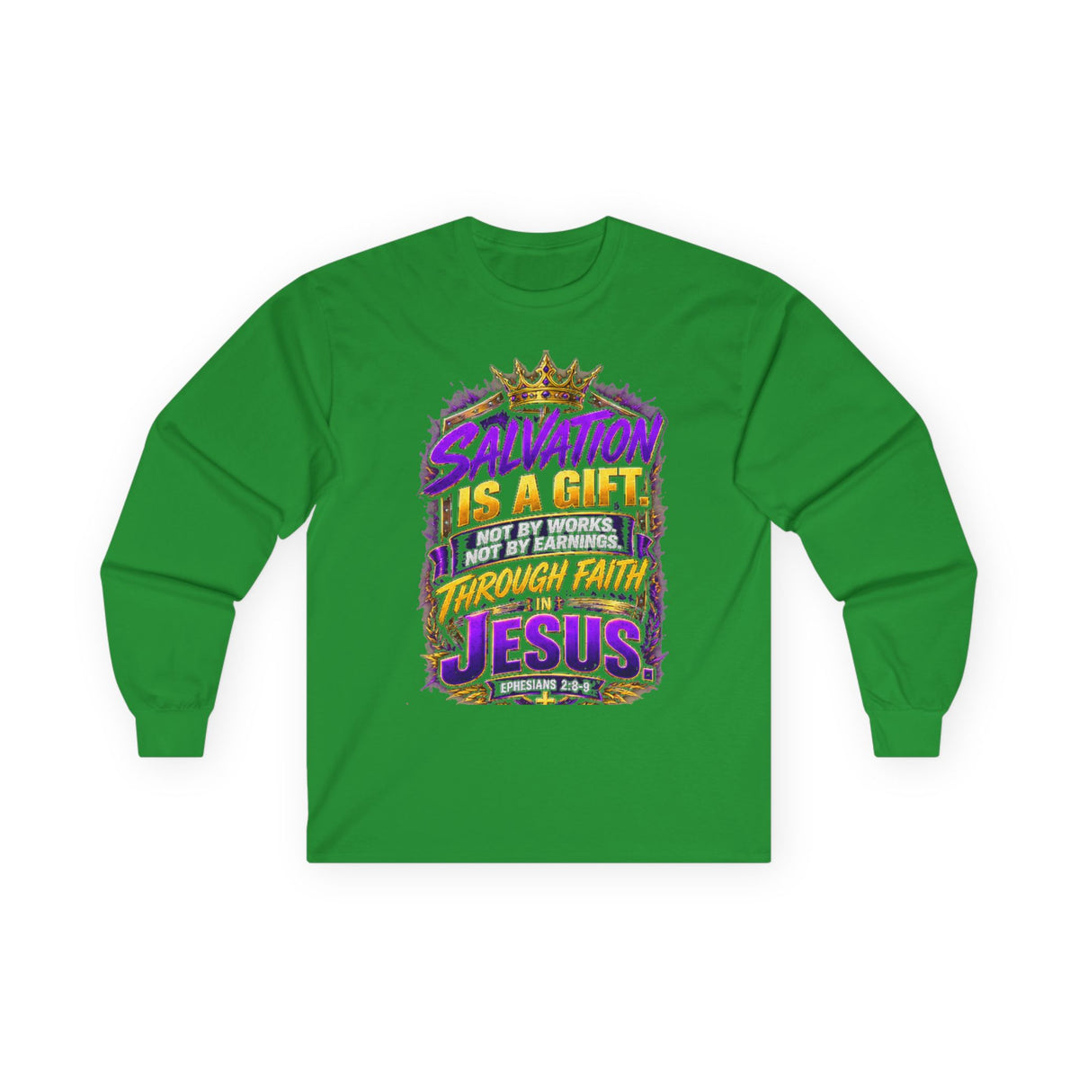 Salvation Is a Gift Through Jesus — Acts 4:12 Long-Sleeve Tee