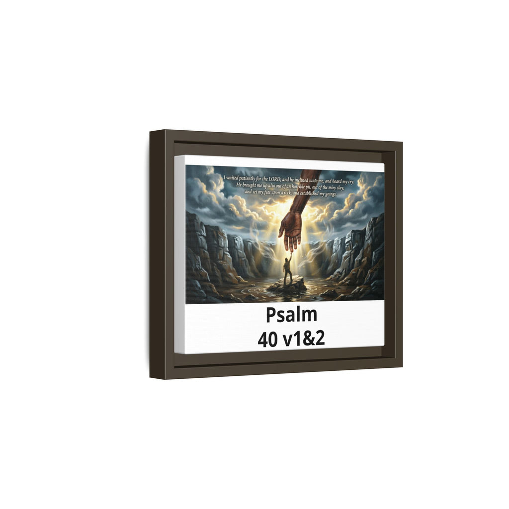 Framed Matte Canvas Art Print with Pinewood Frame