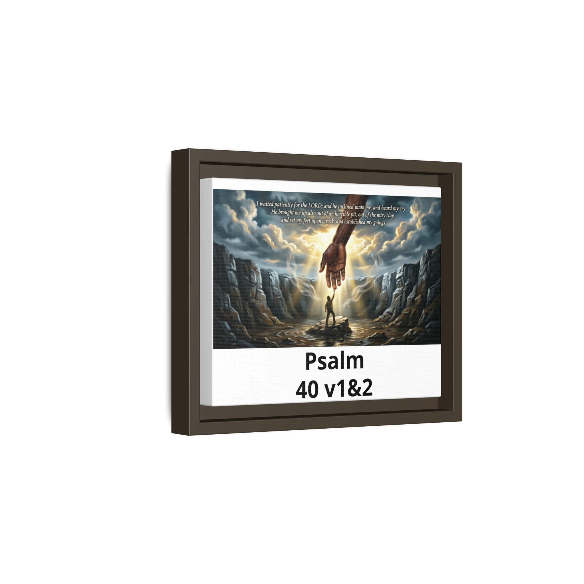 Framed Matte Canvas Art Print with Pinewood Frame