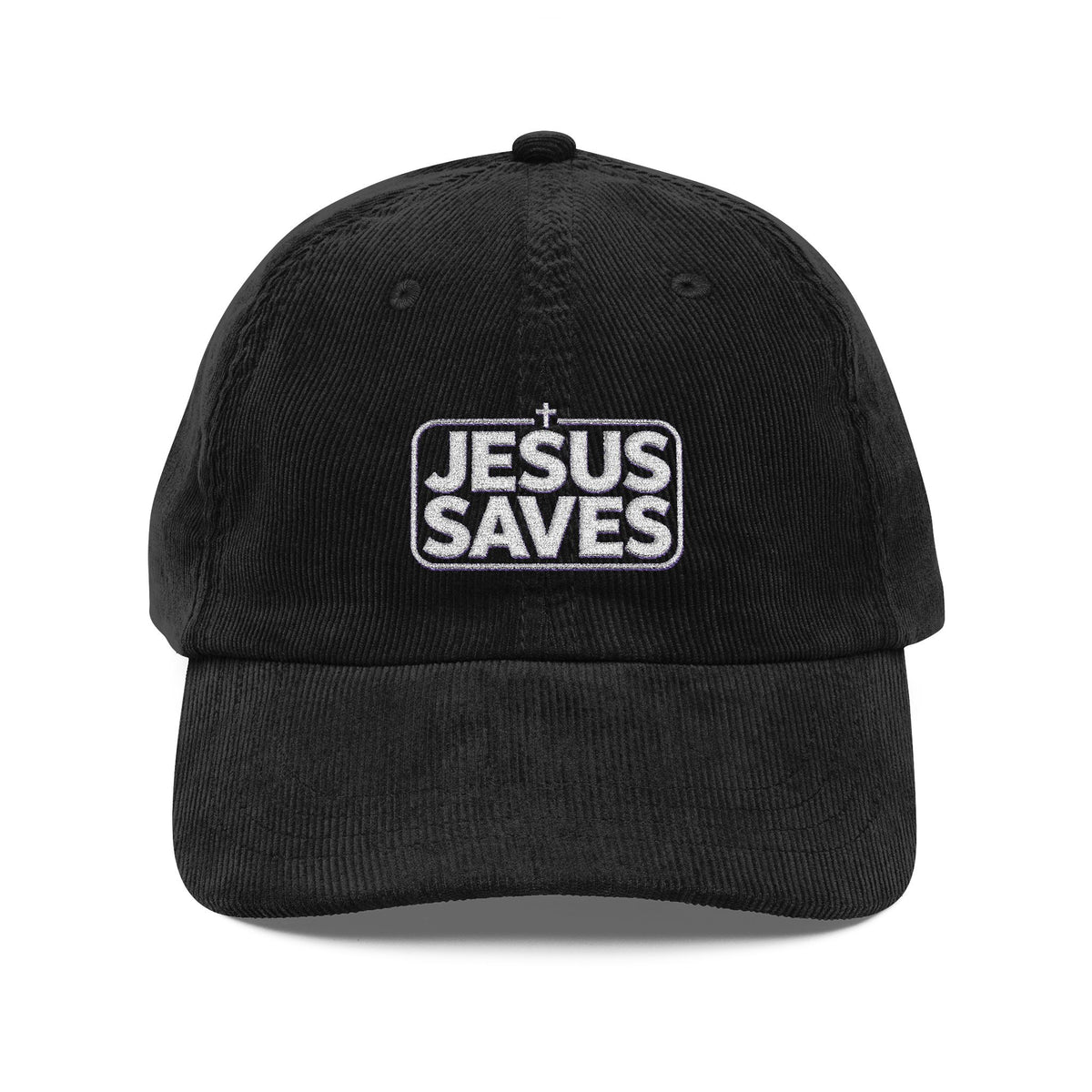Corduroy Cap - Embroidered "Jesus Saves" Vintage Baseball Hat