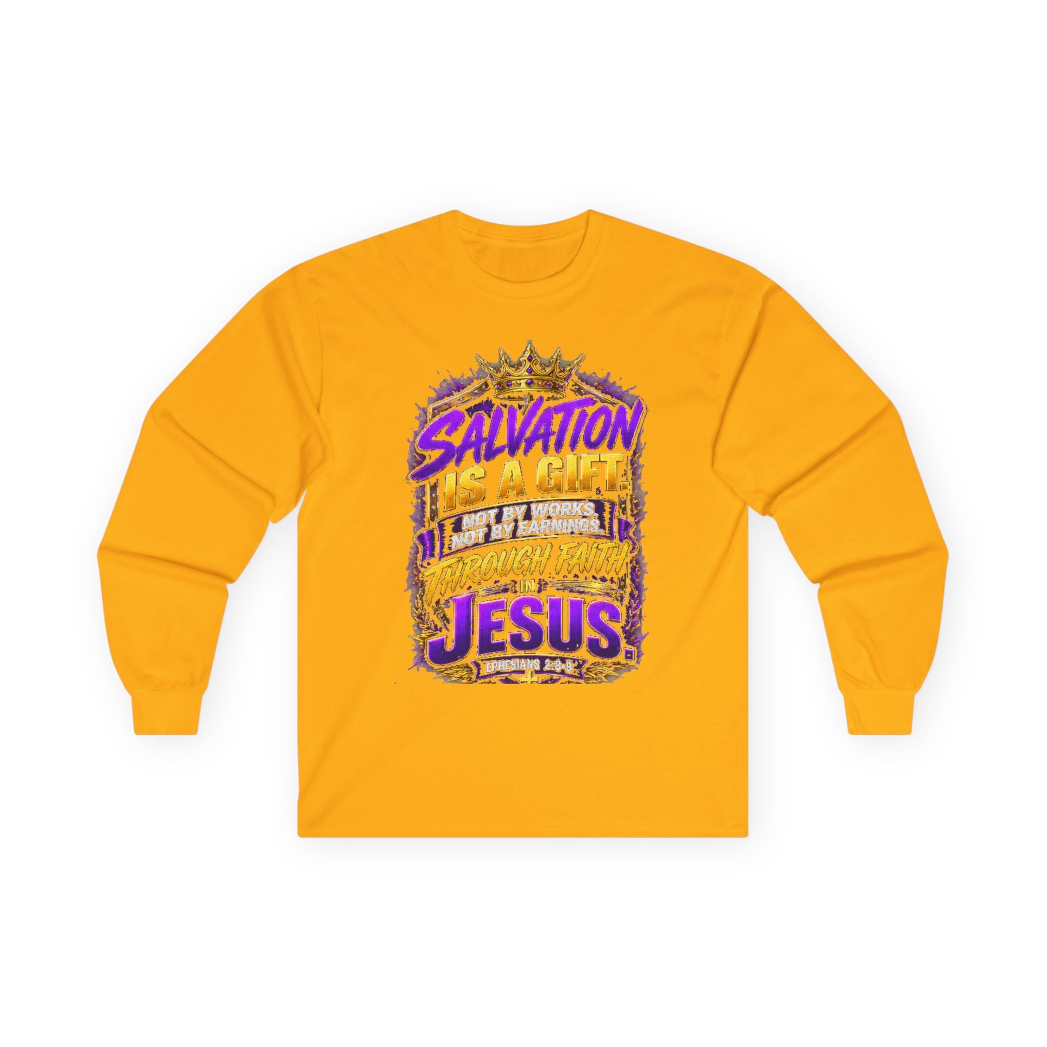 Salvation Is a Gift Through Jesus — Acts 4:12 Long-Sleeve Tee