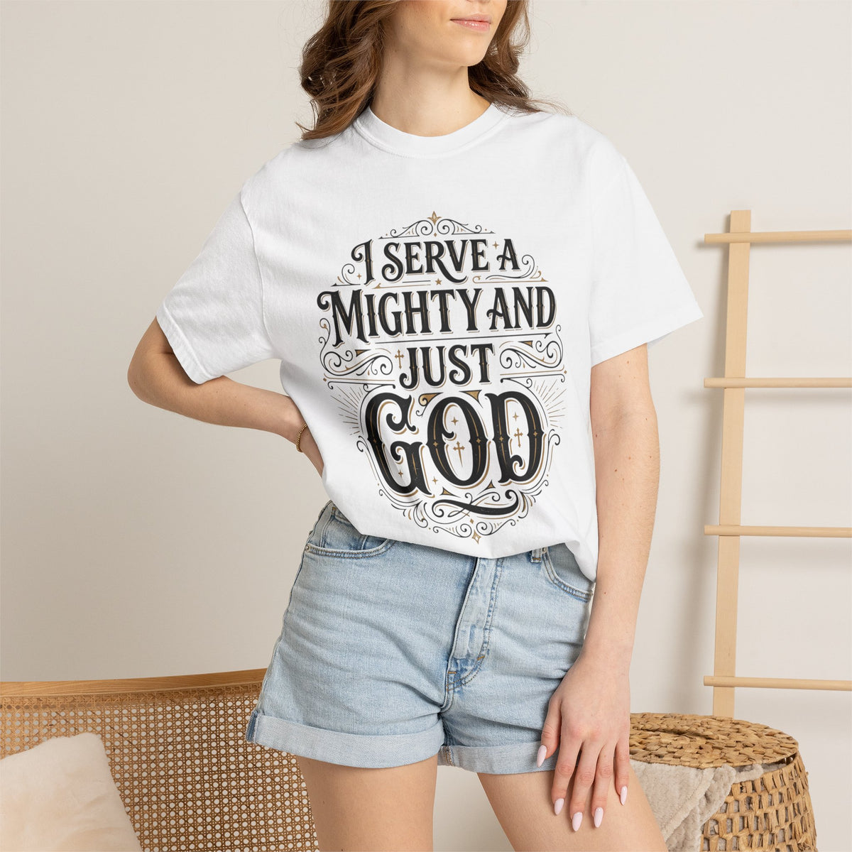 I Serve a Mighty & Just God — Christian Tee