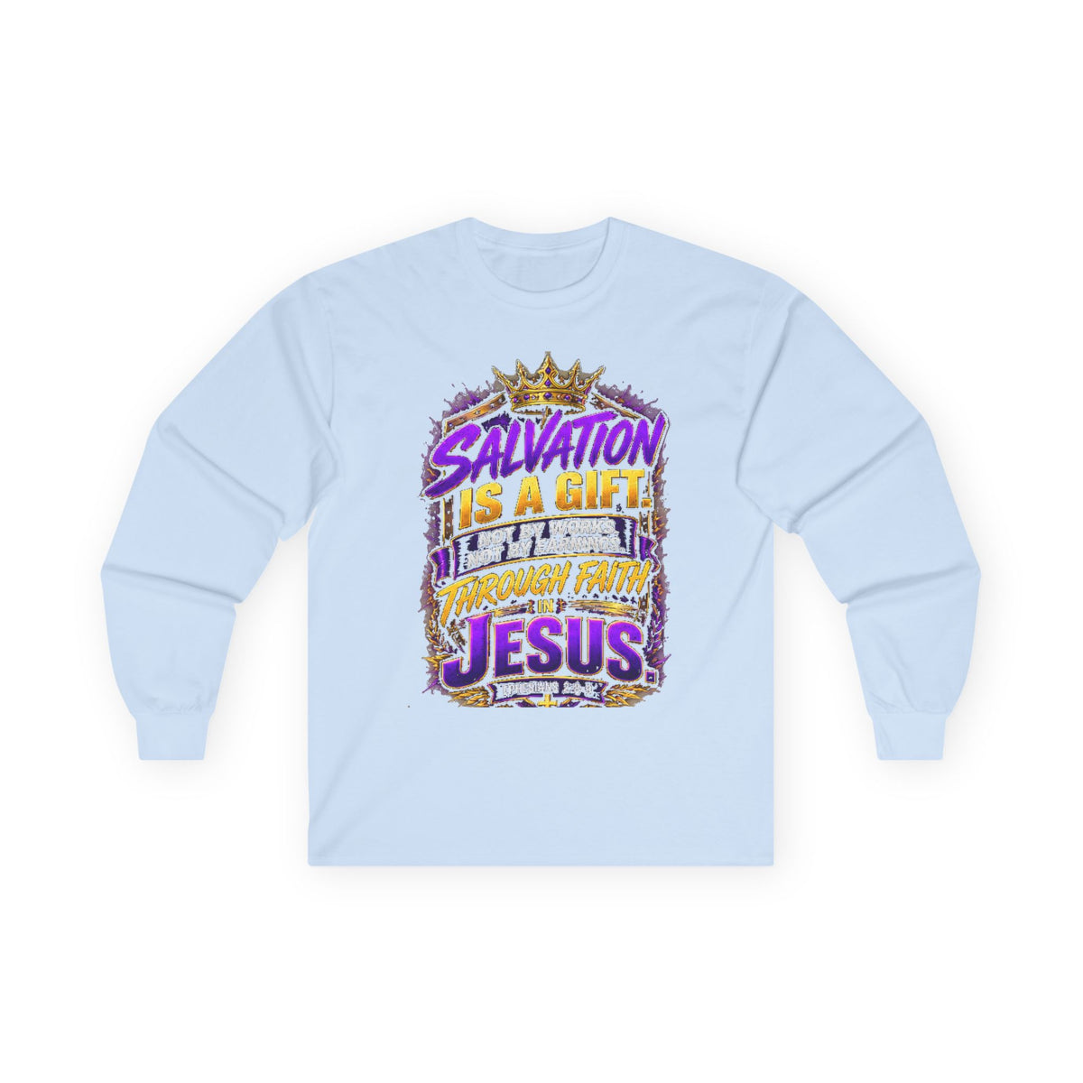 Salvation Is a Gift Through Jesus — Acts 4:12 Long-Sleeve Tee
