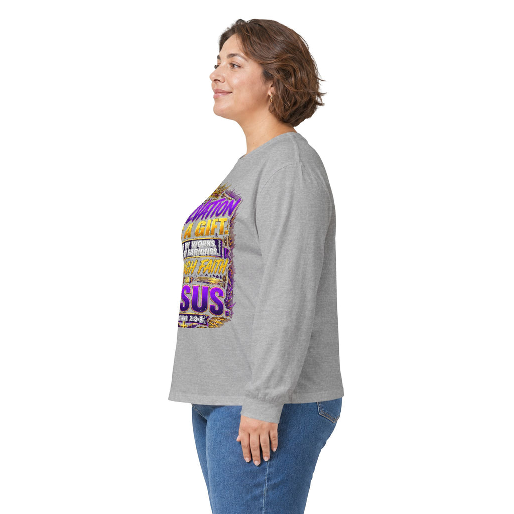 Salvation Is a Gift Through Jesus — Acts 4:12 Long-Sleeve Tee