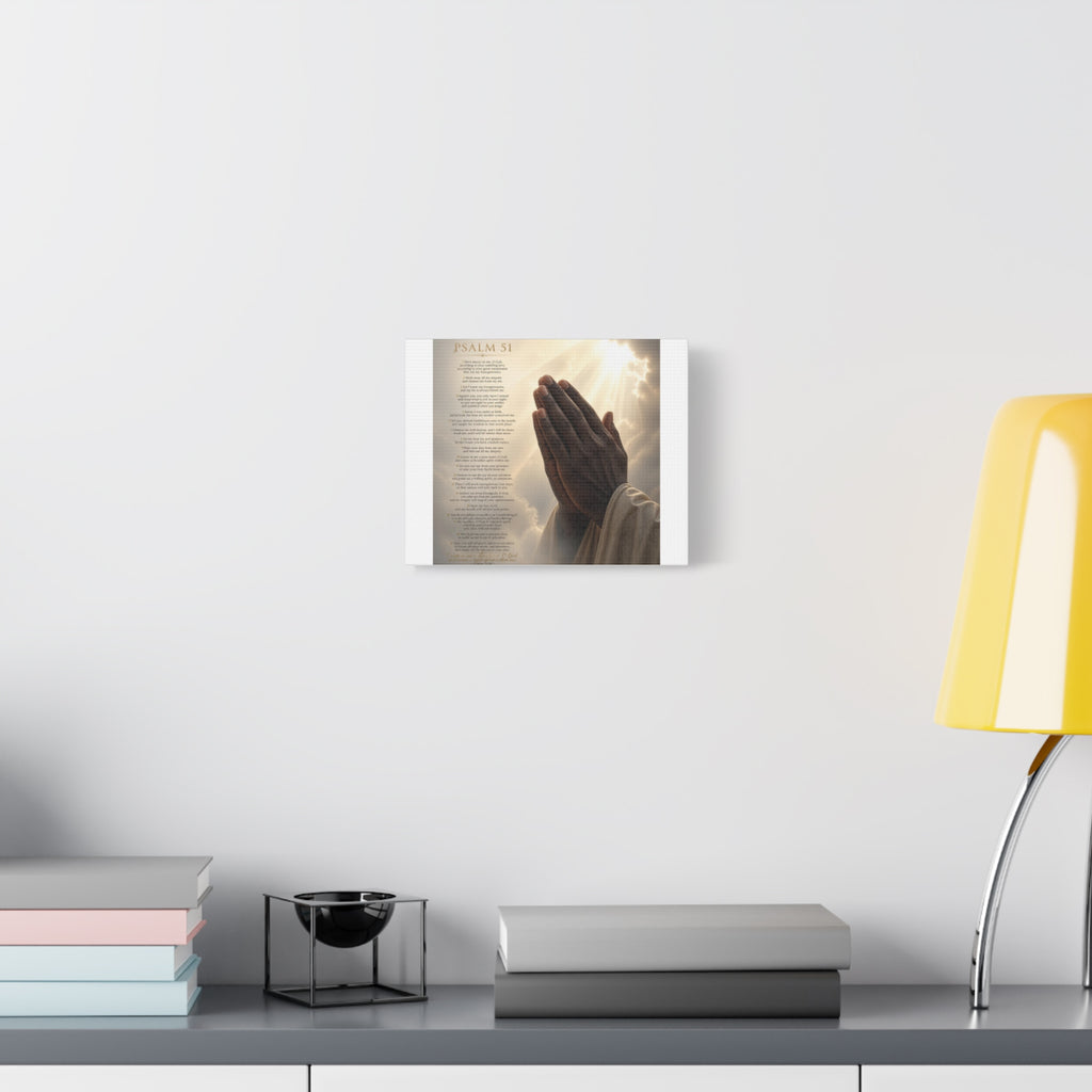 Psalm 51 Prayer Canvas Wall Art