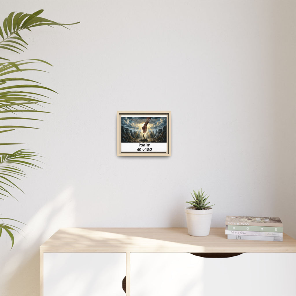 Framed Matte Canvas Art Print with Pinewood Frame
