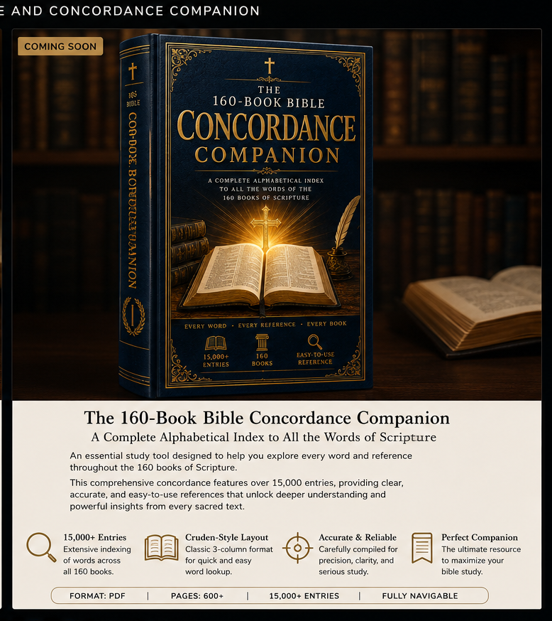 The 160-Book Bible Concordance Companion digital book mockup