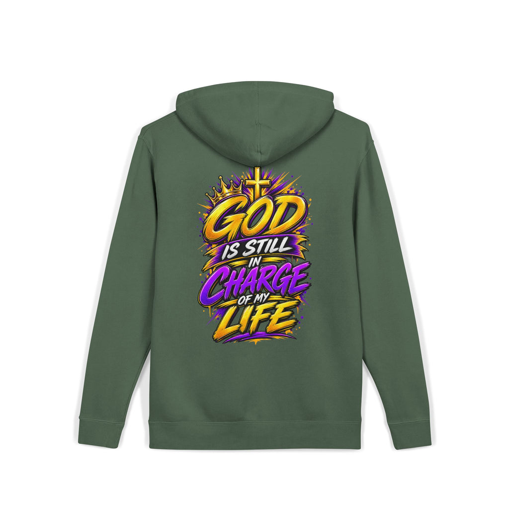 God Is Still in Charge — Pigment-Dyed Faith Hoodie