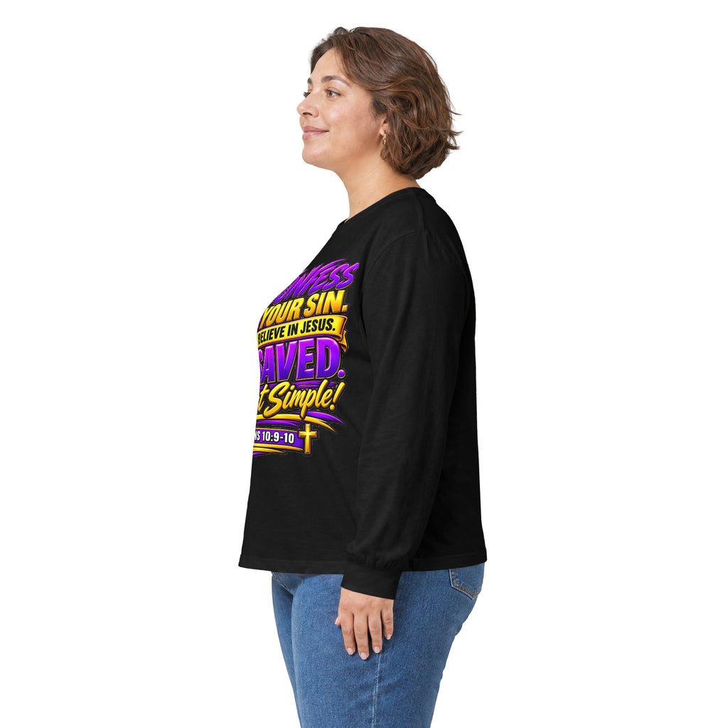 Confess & Be Saved — Acts 4:12 Long-Sleeve Tee