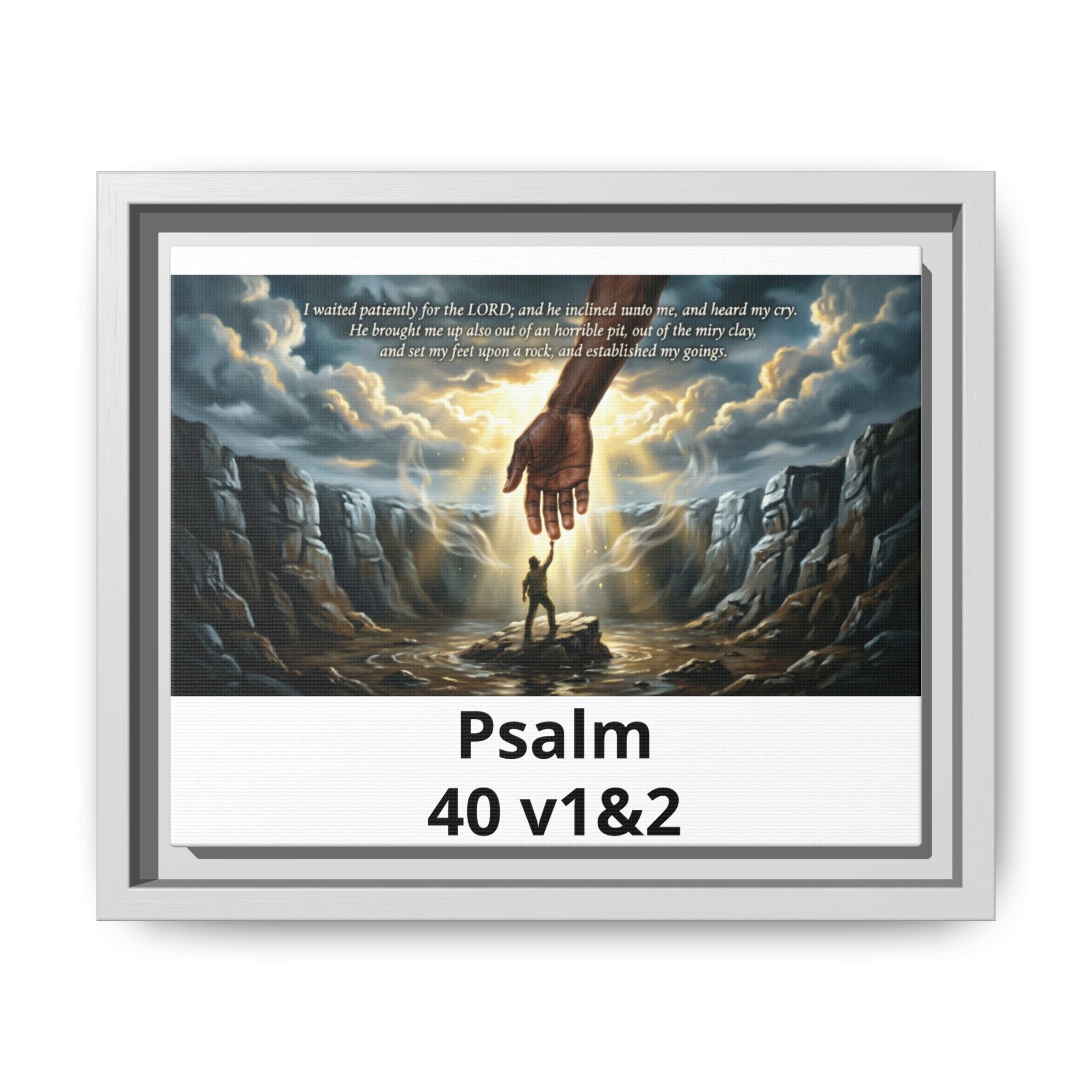 Framed Matte Canvas Art Print with Pinewood Frame