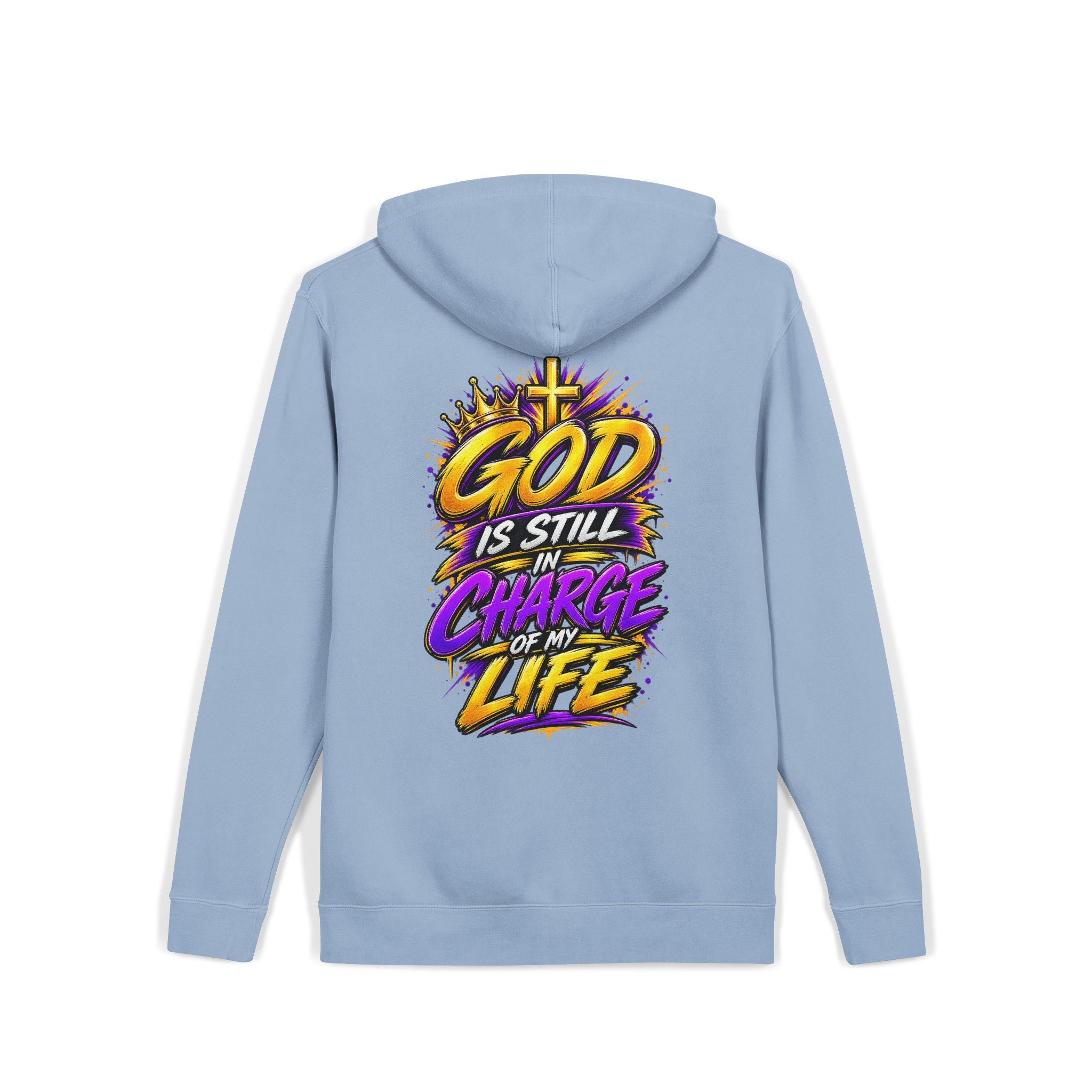 God Is Still in Charge — Pigment-Dyed Faith Hoodie