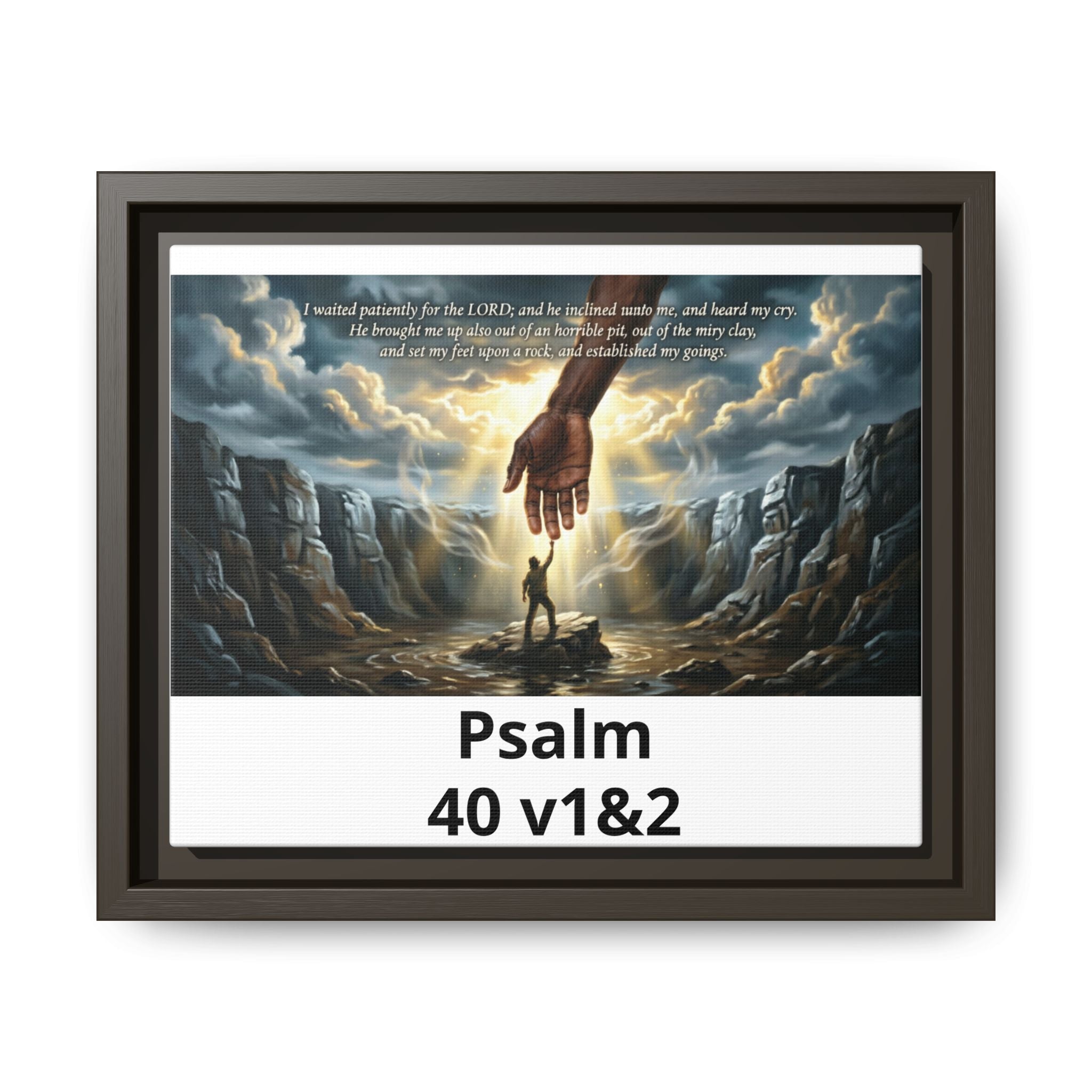 Framed Matte Canvas Art Print with Pinewood Frame