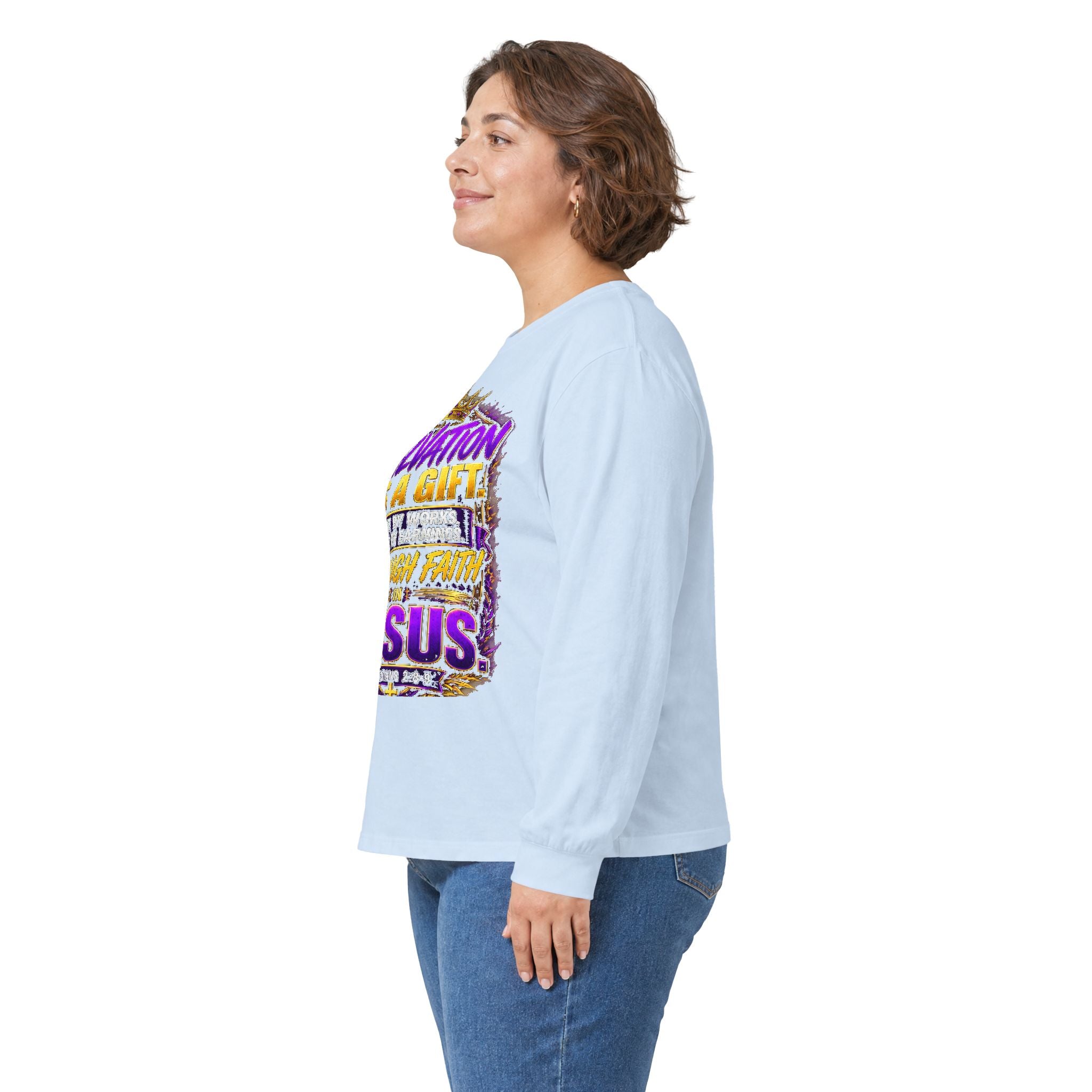Salvation Is a Gift Through Jesus — Acts 4:12 Long-Sleeve Tee