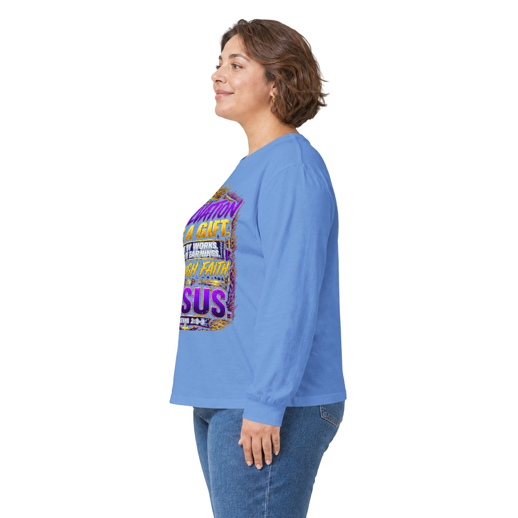 Salvation Is a Gift Through Jesus — Acts 4:12 Long-Sleeve Tee