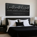 2 Corinthians 5:7 — Walk by Faith Canvas Wall Art