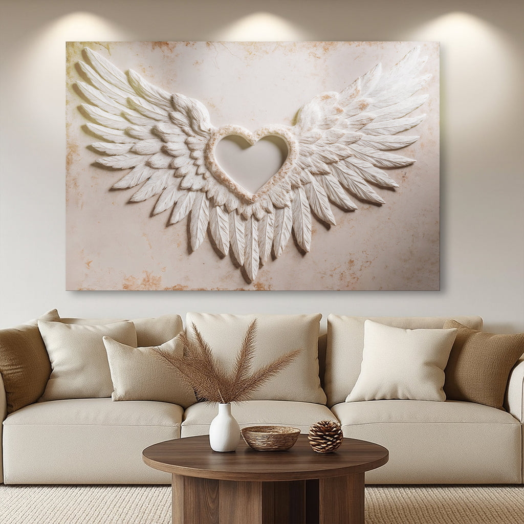 Wings of Love Abstract Canvas Wall Art