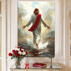 Jesus Christ Walking on Water — Faith Canvas Wall Art