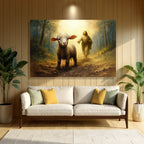 Jesus Running After a Lost Lamb — Faith Canvas Wall Art