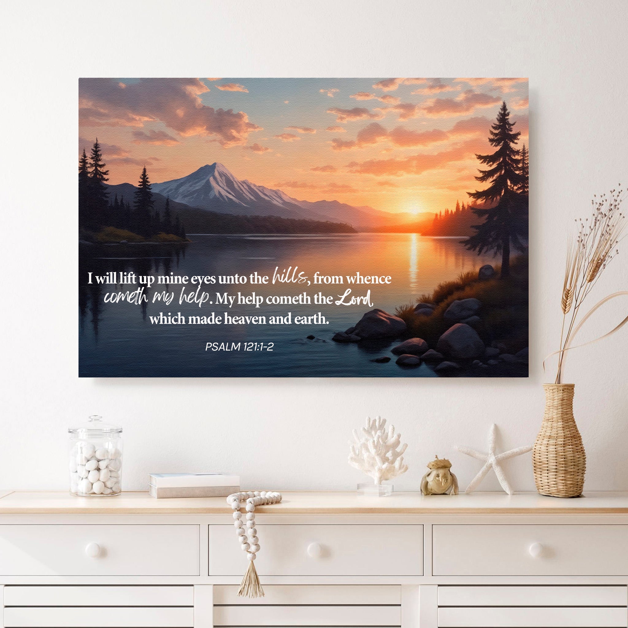 Psalm 121:1-2 Scripture Canvas Wall Art