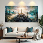 Cross on a Hill — Christian Canvas Wall Art