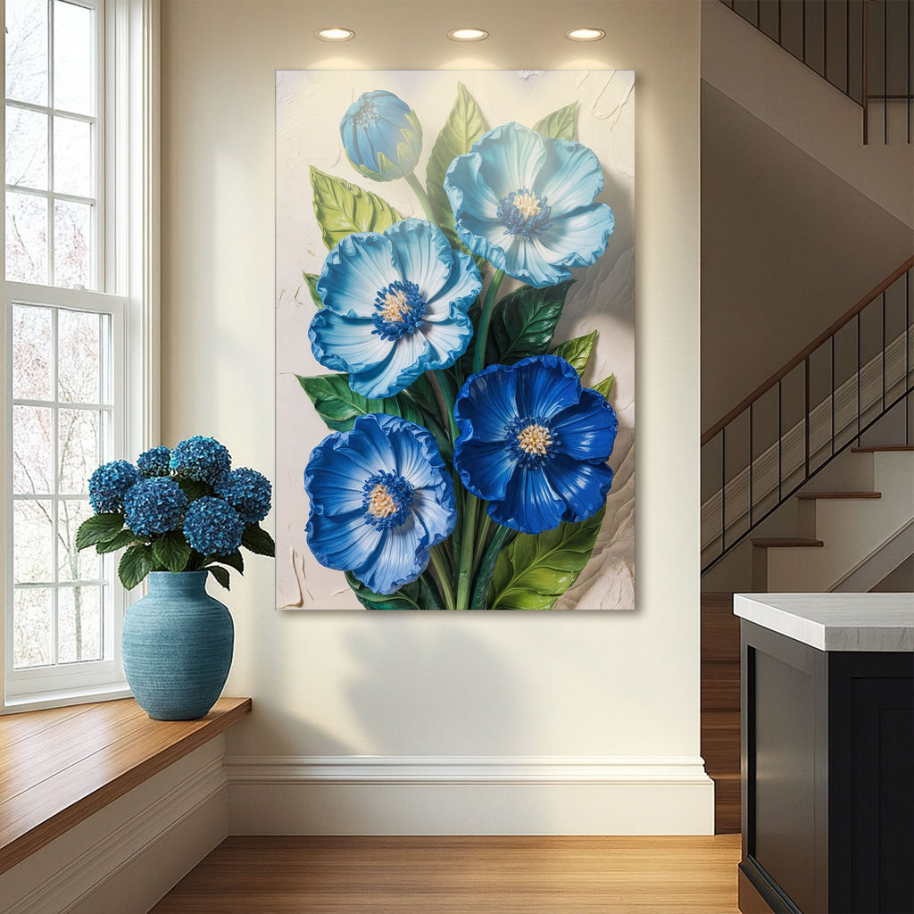 Blue Blossom Bouquet Wall Art