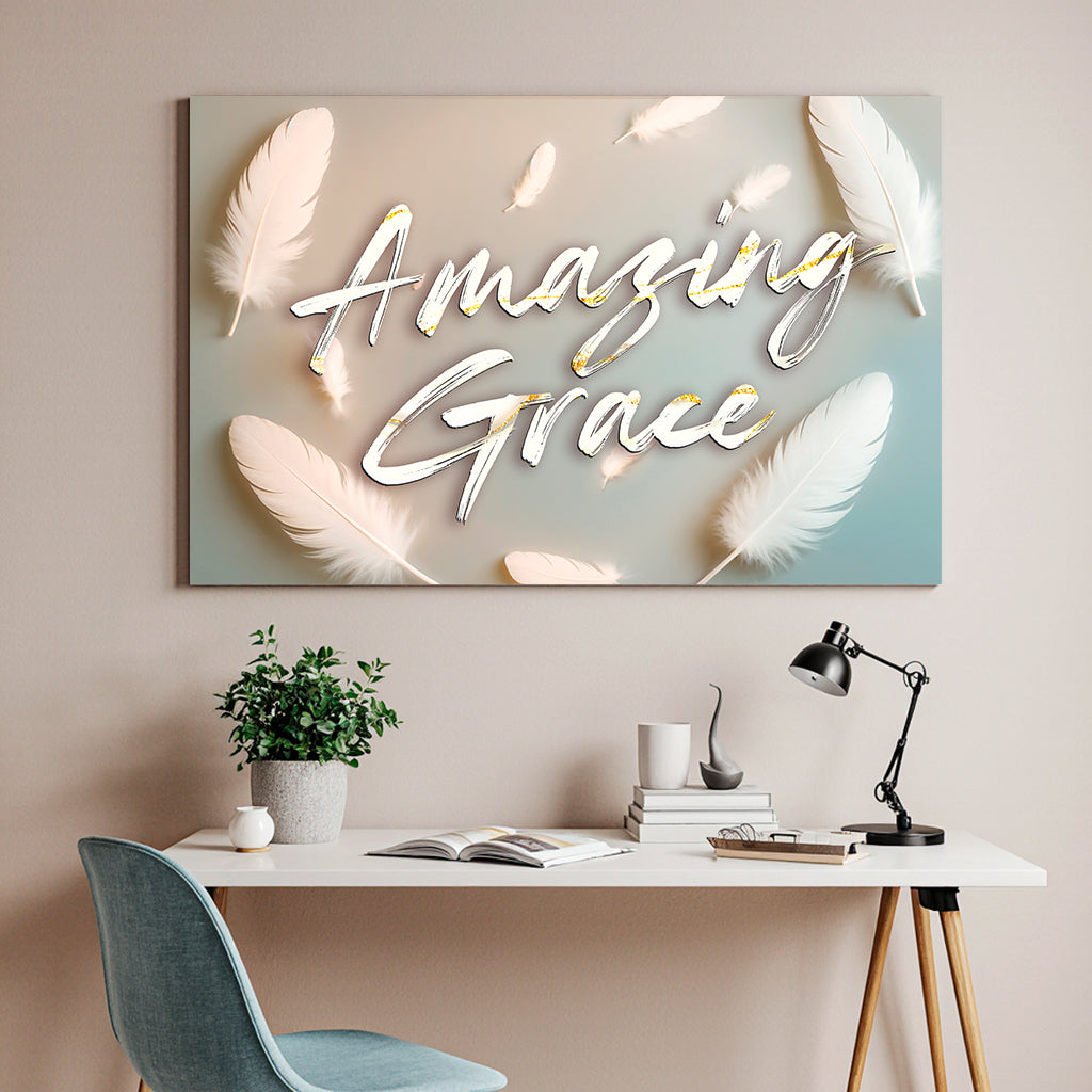 Amazing Grace Inspirational Canvas Wall Art