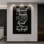 Blessed Is the Family — Christian Canvas Wall Art