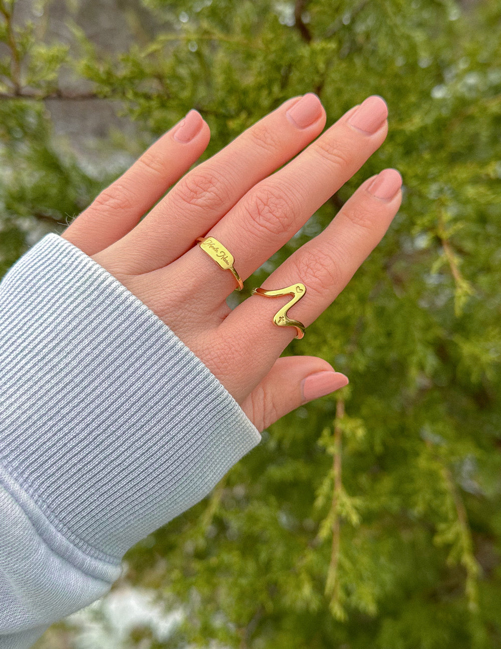 Wavy Heart Ring — God's Love