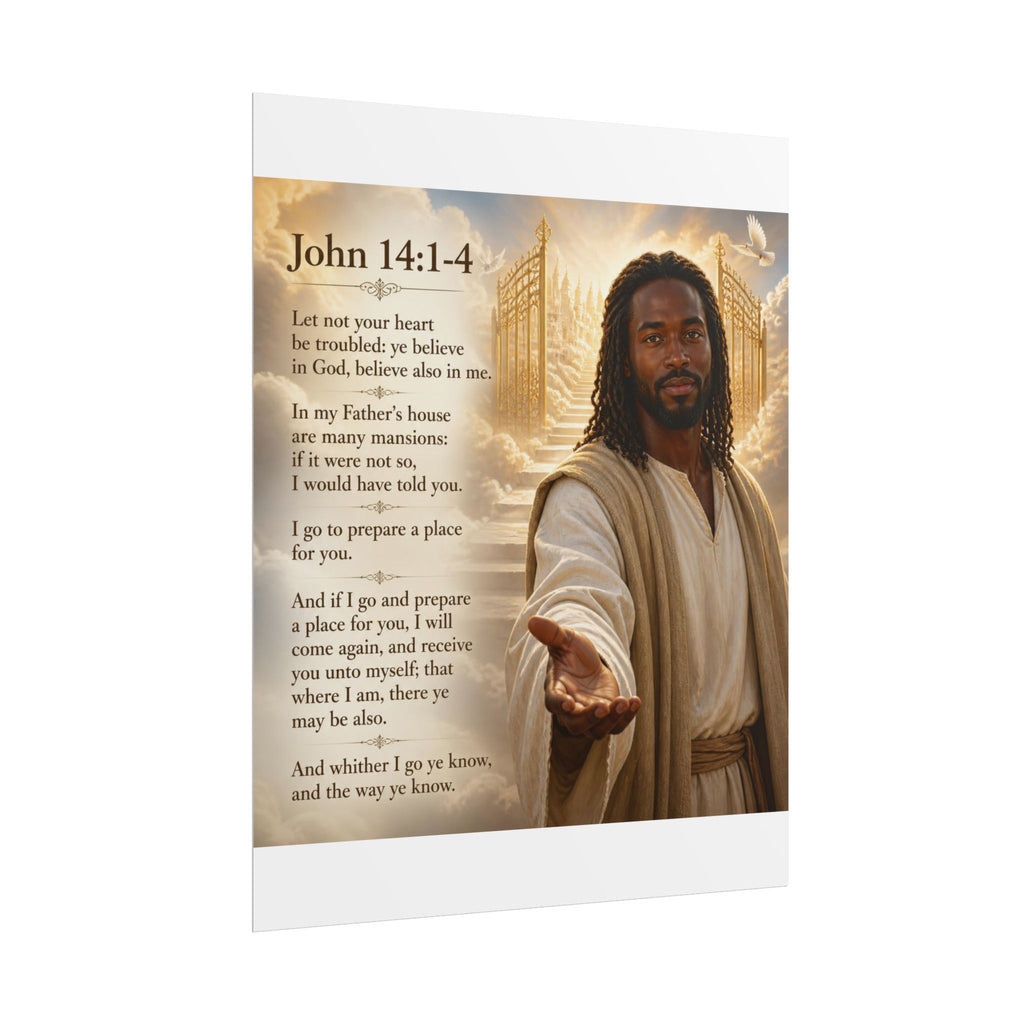 John 14:1-4 Jesus with Open Hand Rolled Poster