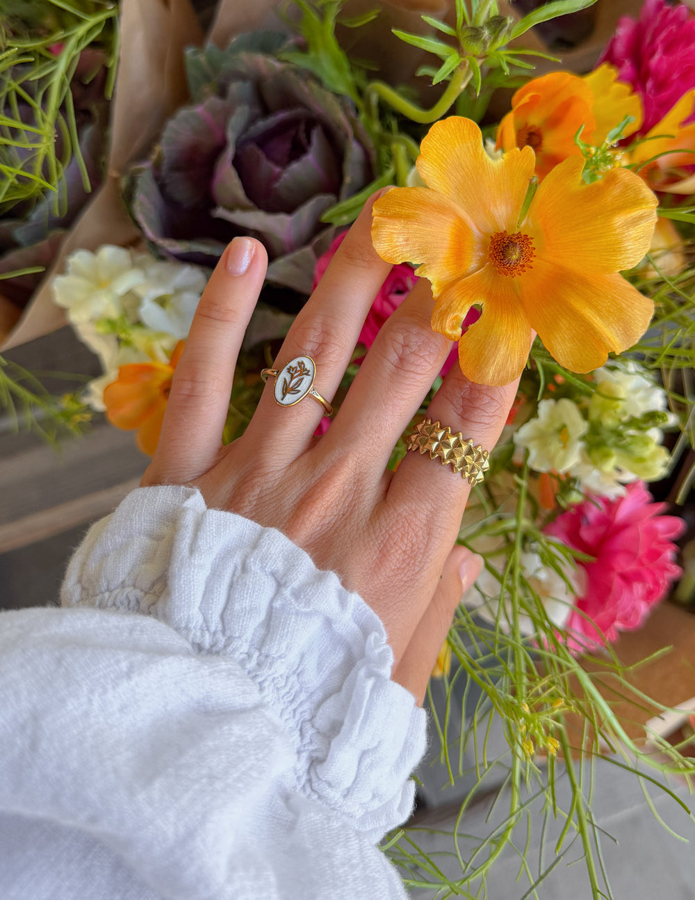 Bloom Again Enamel Ring — Hope in Christ