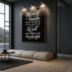 Blessed Is the Family — Christian Canvas Wall Art