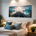 Cross on a Hill — Christian Canvas Wall Art