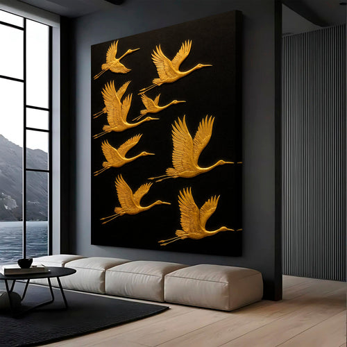 Abstract Sandhill Cranes — Canvas Wall Art