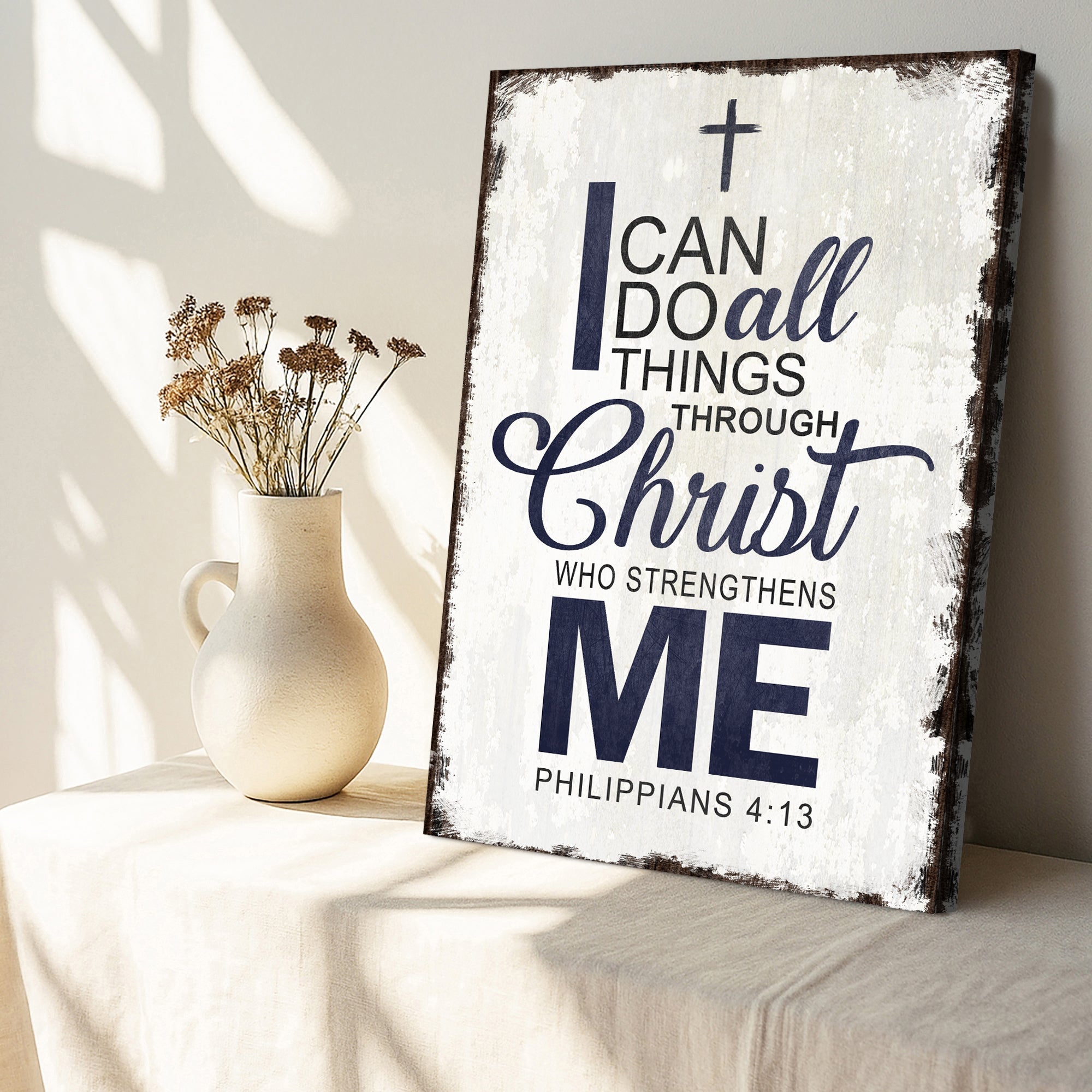 Philippians 4:13 – I Can Do All Things Through Christ Canvas Wall Art