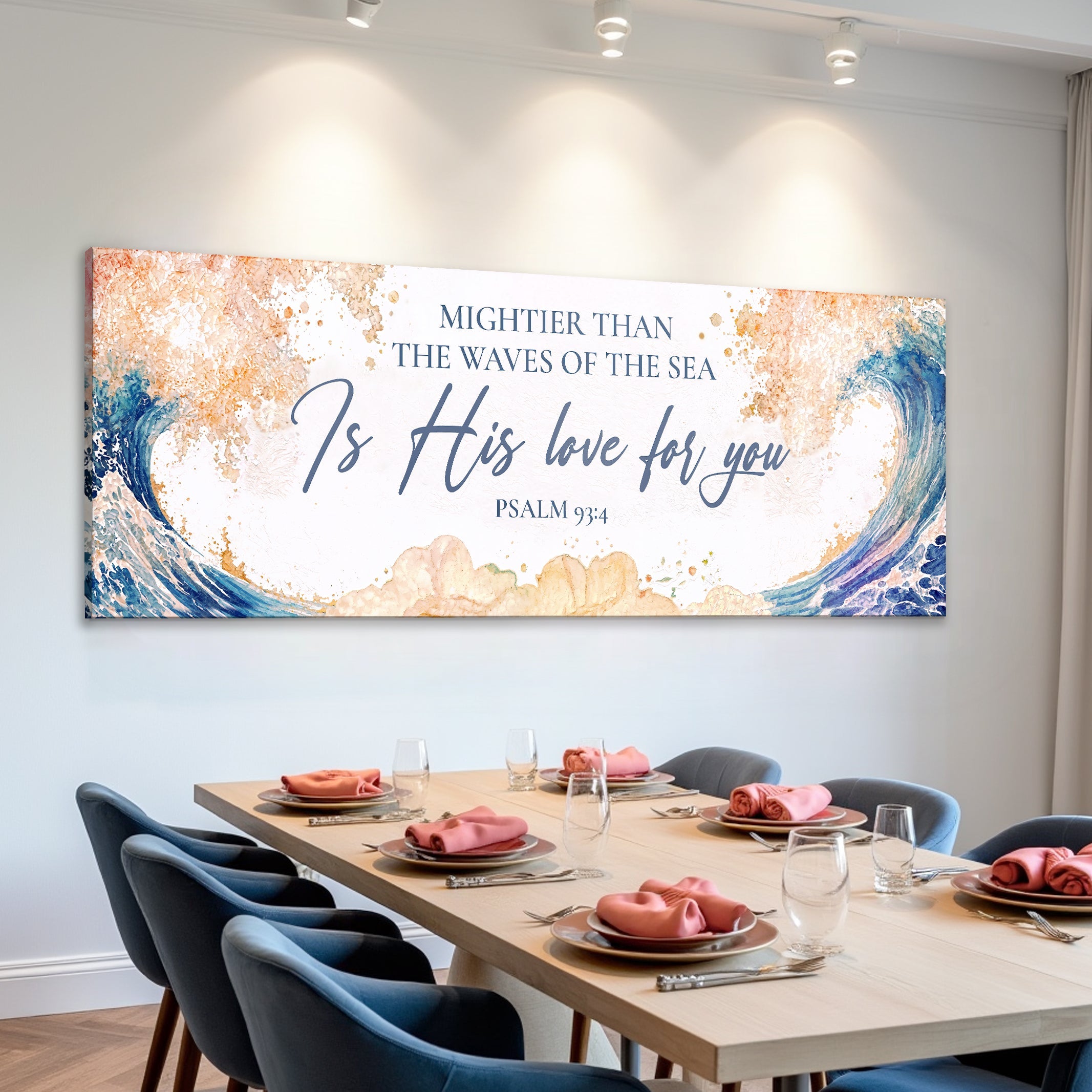Mightier Than the Waves – Psalm 93:4 Faith Sign