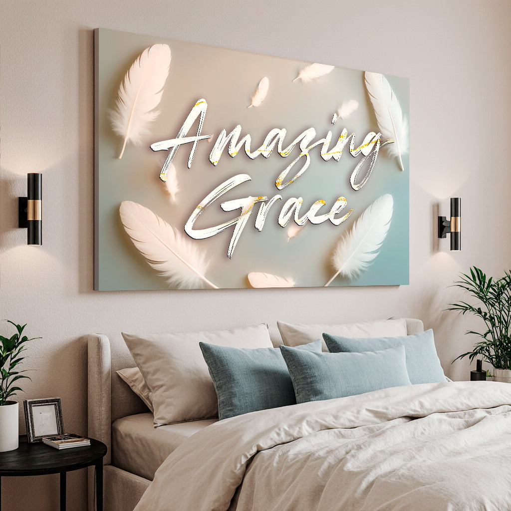 Amazing Grace Inspirational Canvas Wall Art