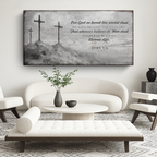 John 3:16 — For God So Loved the World Faith Sign Canvas