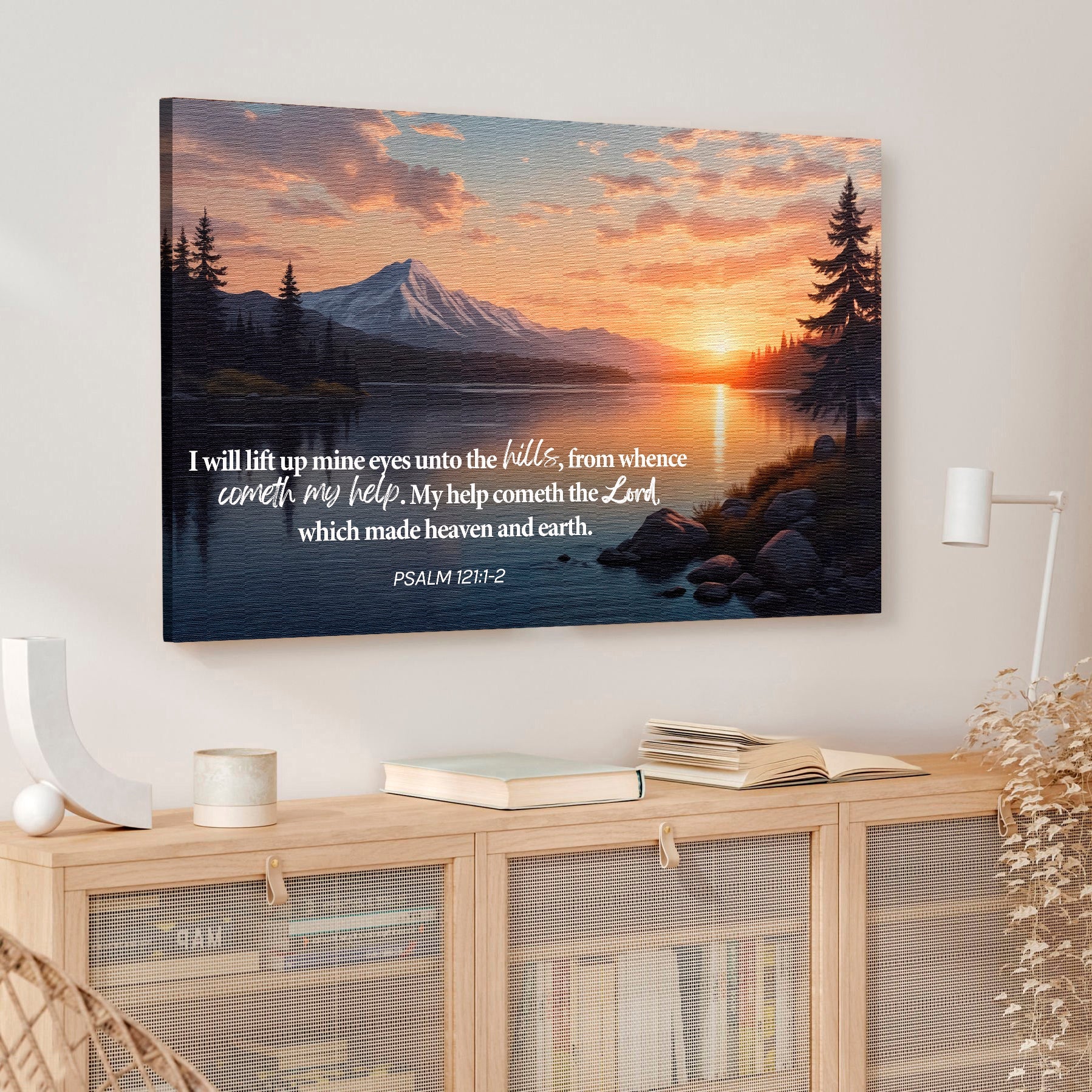 Psalm 121:1-2 Scripture Canvas Wall Art