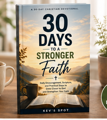 30 Days to a Stronger Faith devotional on a tablet
